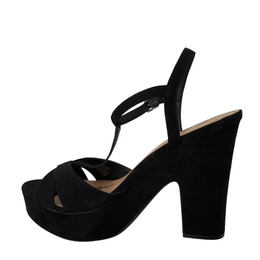 American Rag Black Jamie T-Strap Platform Dress Sandals
